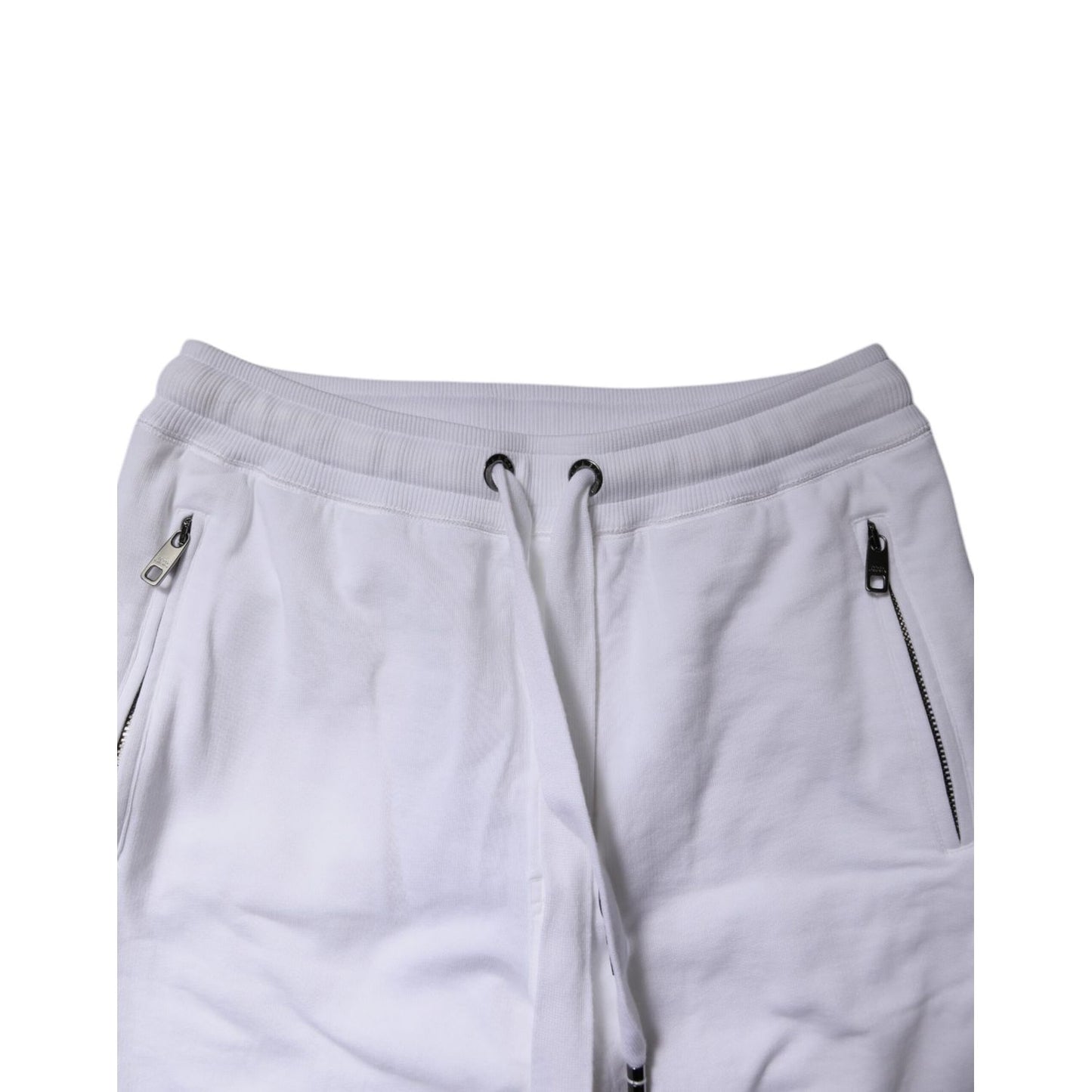 Dolce & Gabbana White Logo Tape Jogger Cotton Sweatpants Pants