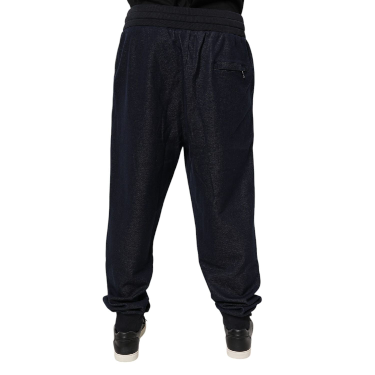 Dolce & Gabbana Black Jacquard Jogger Men Sweatpants Pants