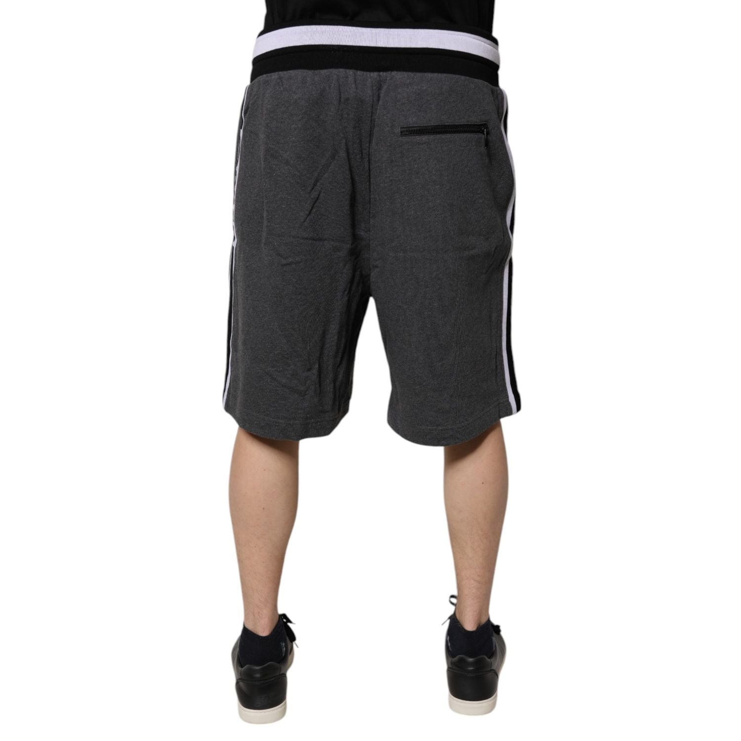 Dolce & Gabbana Dark Gray Cotton Bermuda Sweatshorts Shorts