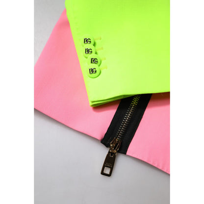 Dolce & Gabbana Multicolor Patchwork Embellished Coat Jacket