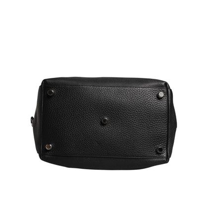 Dolce & Gabbana Black Calfskin Leather Hand Shoulder Duffle Bag