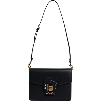 Dolce & Gabbana Black Calfskin Leather Shoulder Strap Bag