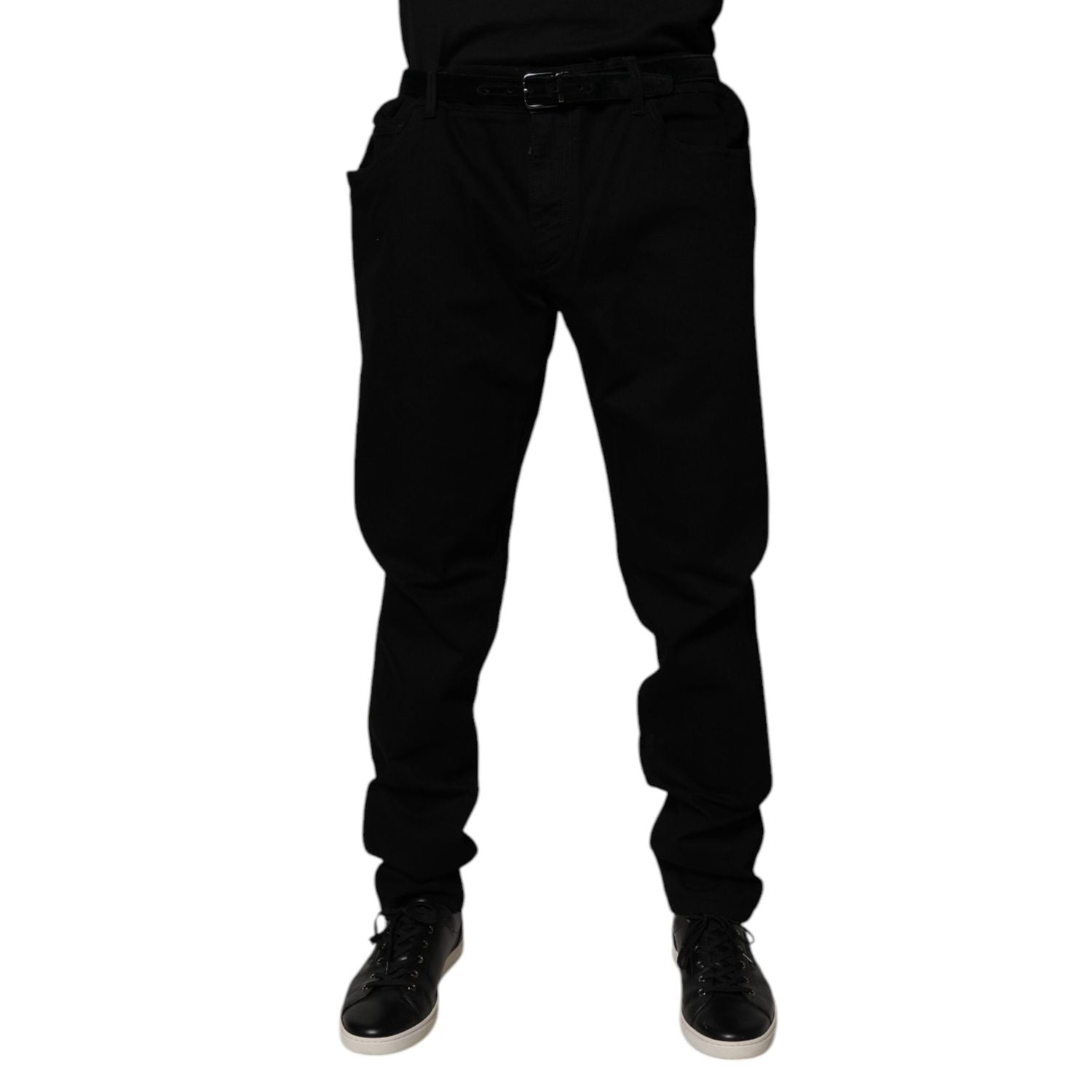 Dolce & Gabbana Black Cotton Stretch Slim Fit Denim Jeans