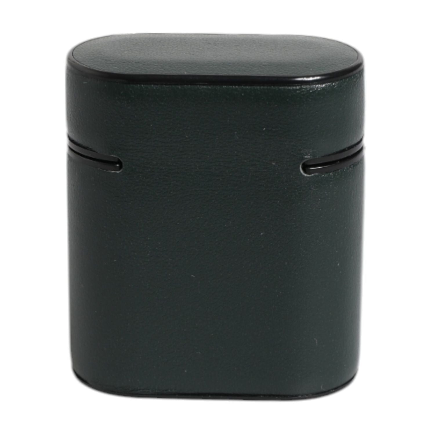 Dolce & Gabbana Green Calfskin Leather Logo Print Flip Holder Airpods Case