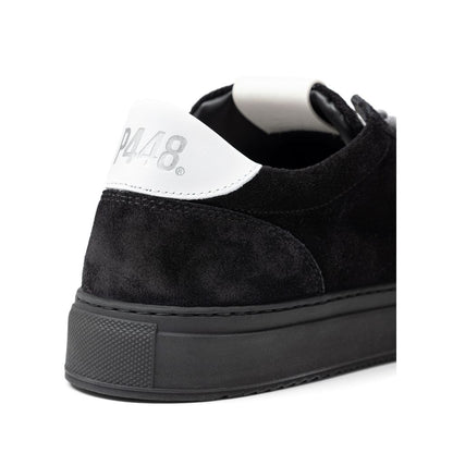 P448 Black Suede Leather Athletic Sneakers