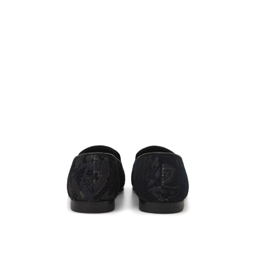 حذاء لوفر جلدي أزرق من إيترو