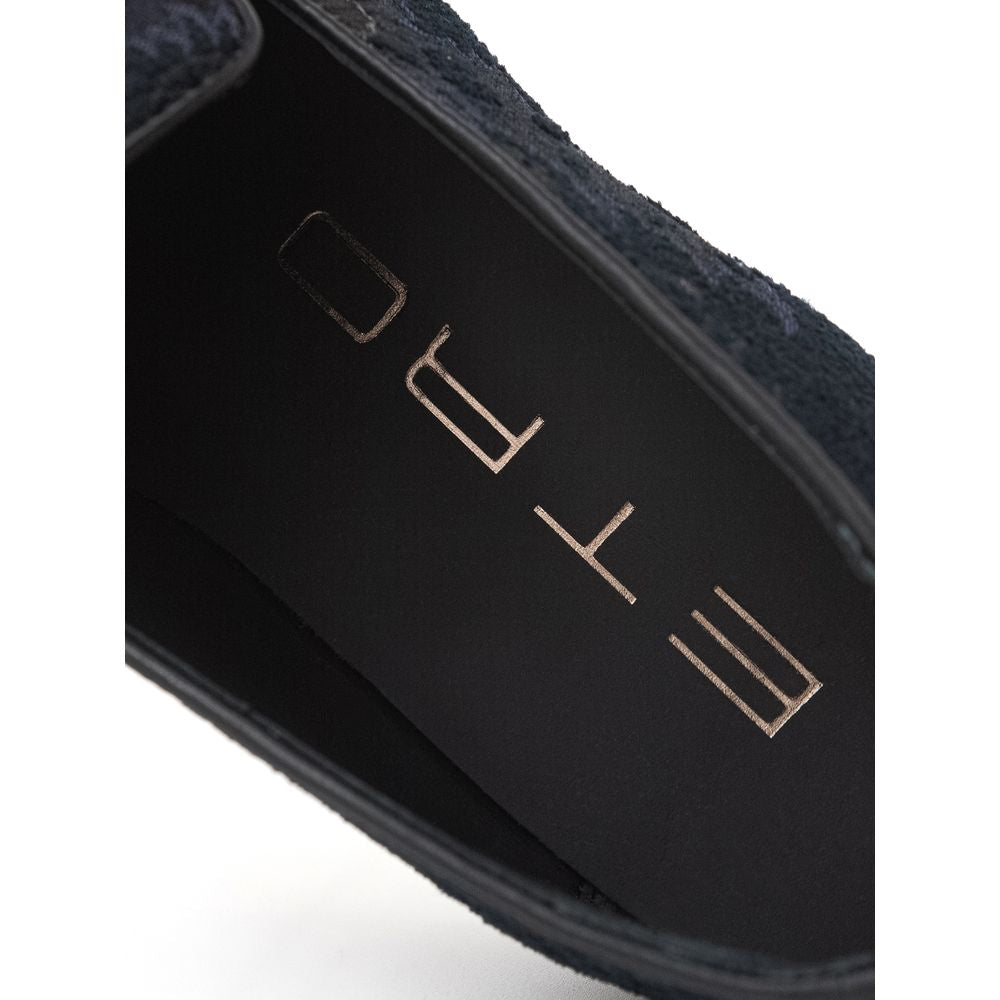 حذاء لوفر جلدي أزرق من إيترو