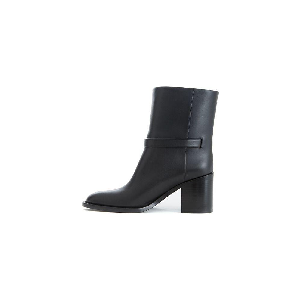 Burberry Black Leather Ankle Boots