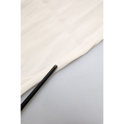 Dolce & Gabbana Cream Floral Lace Long Sleeves Blouse Top