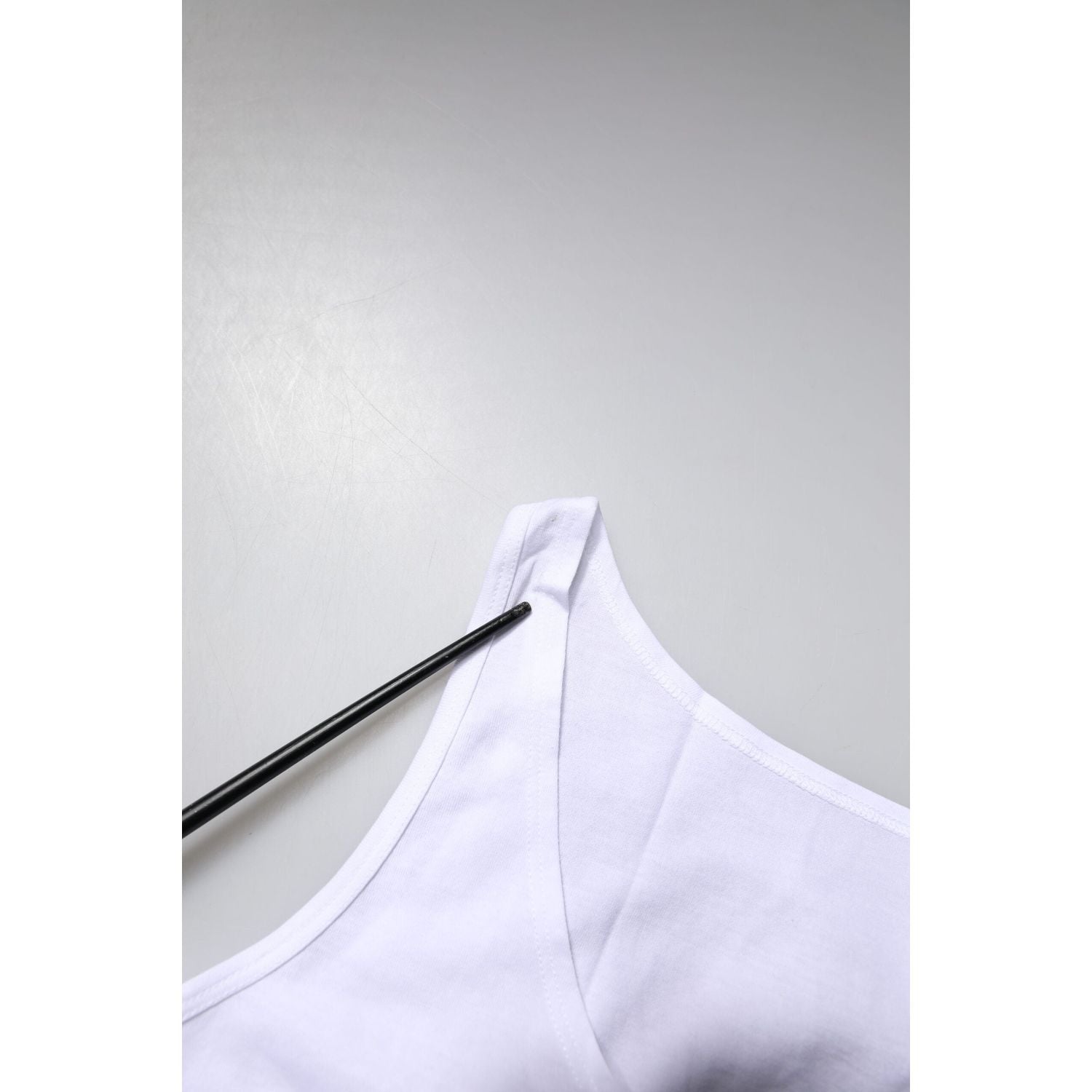 Dolce & Gabbana White Cotton Sleeveless Round Neck Tank Top