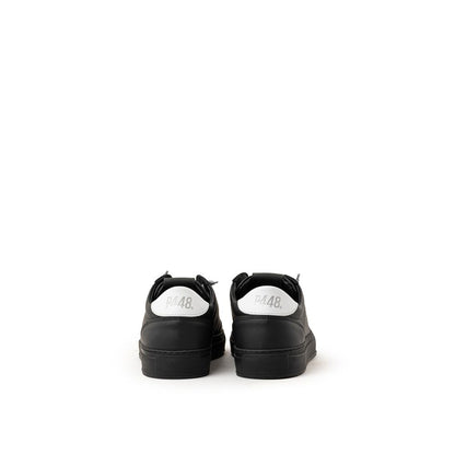 P448 Black Leather Athletic Sneakers