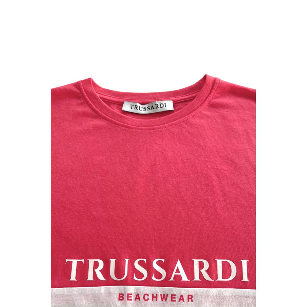 Trussardi Beachwear White Polyester Men T-Shirt