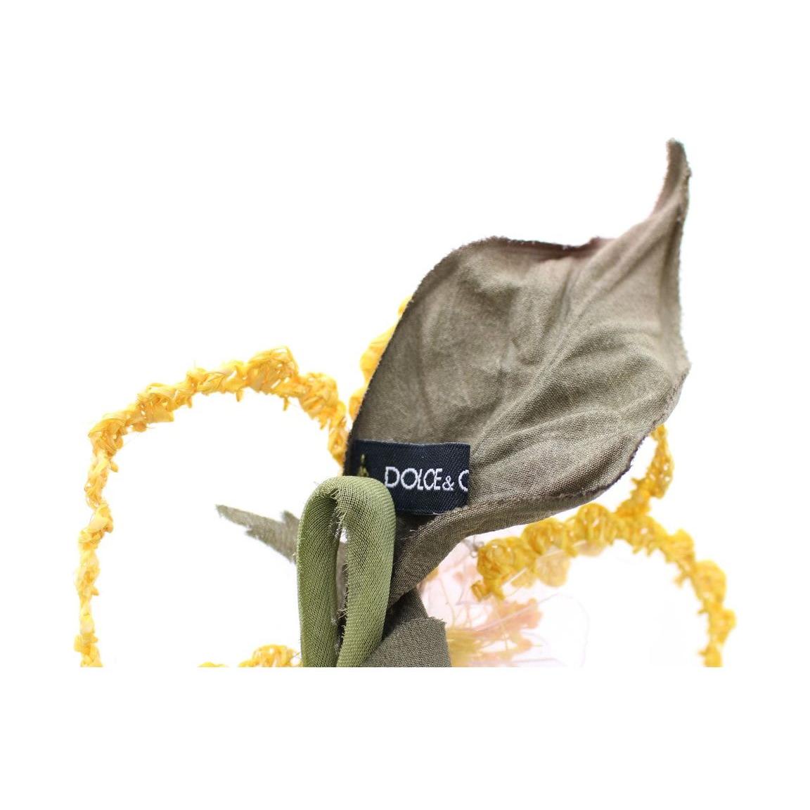 دبوس زهور حرير يدوي الصنع من دولتشي آند غابانا