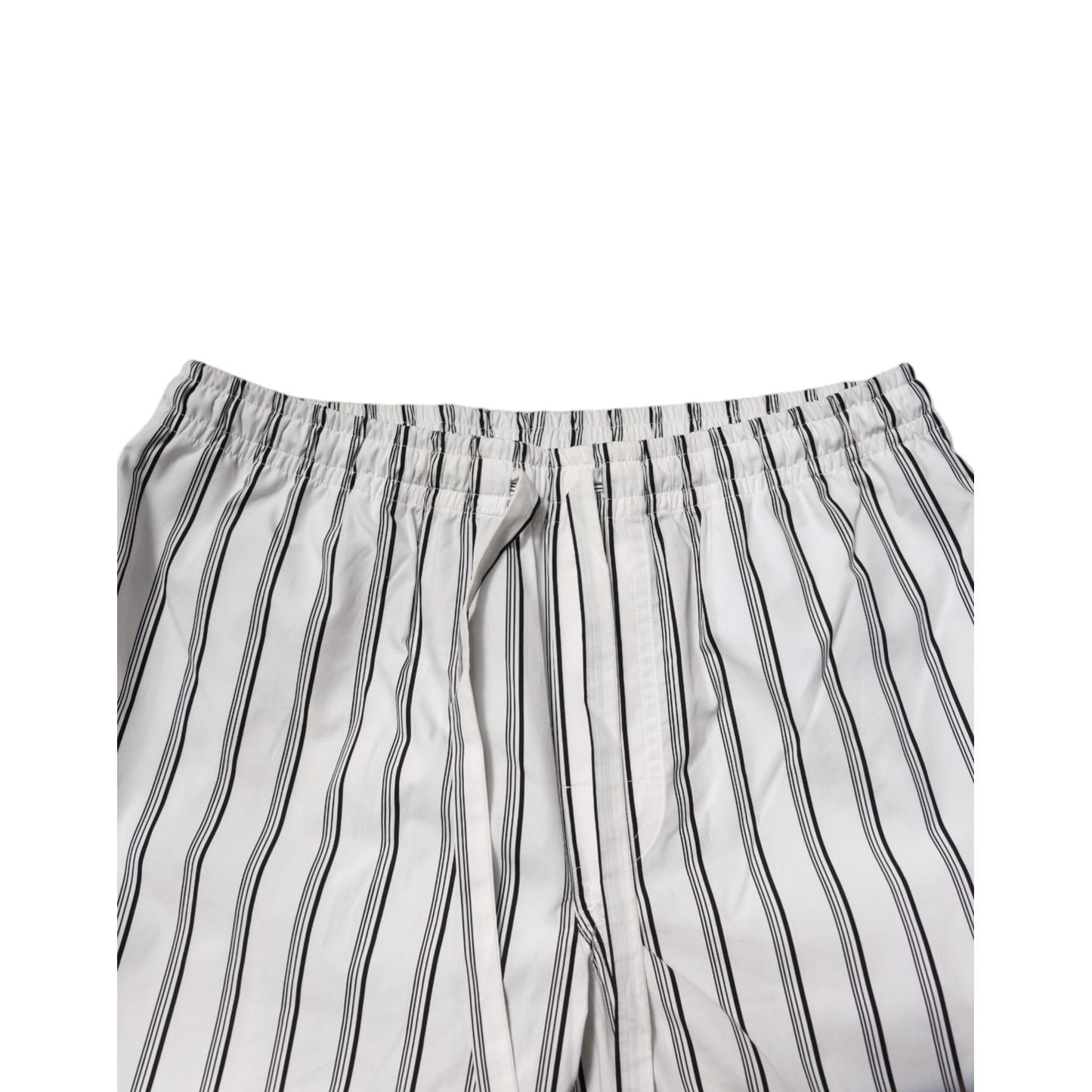 Dolce & Gabbana White Black Stripes Cotton Men Pajama Set Sleepwear