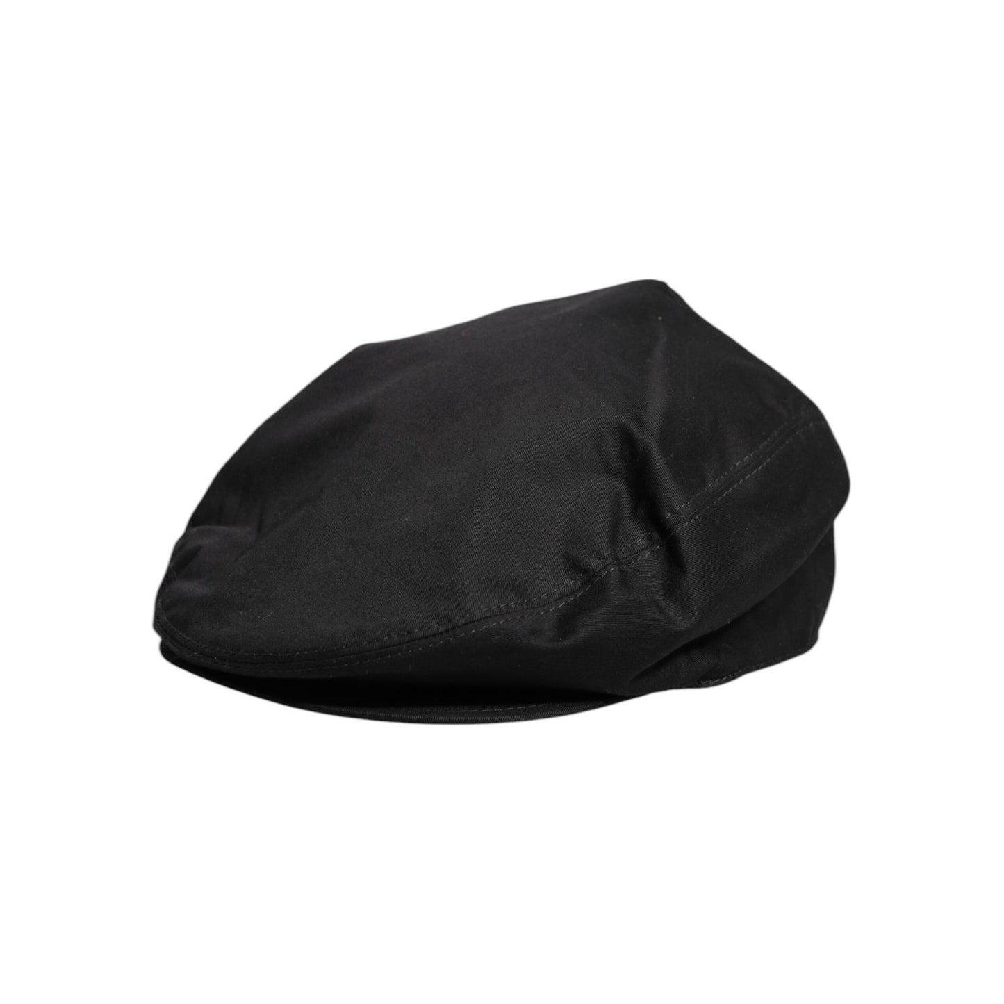 Dolce & Gabbana Black Cotton Newsboy Capello Cabbie Hat
