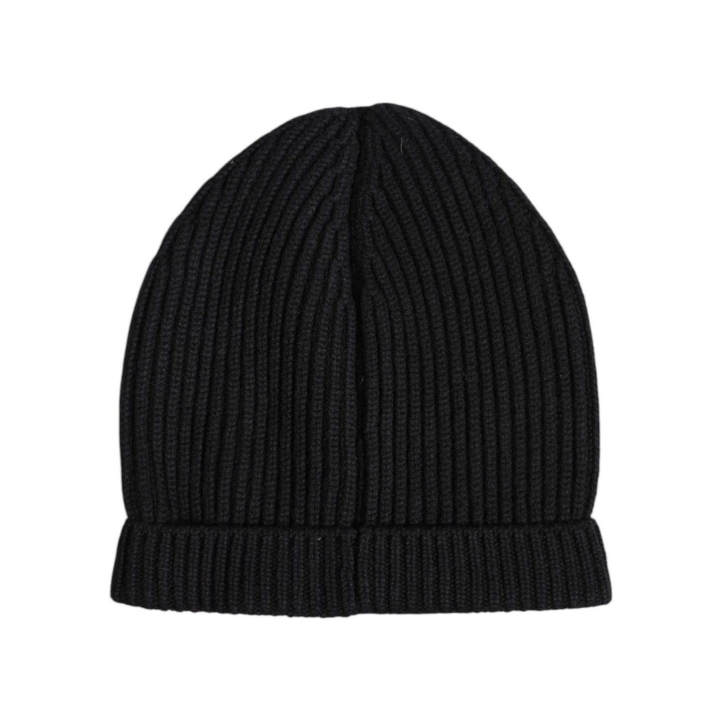 Dolce & Gabbana Black Cashmere Knitted Winter Beanie Hat