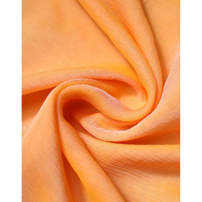 Dolce & Gabbana Orange Silk Rectangle Wrap Shawl Scarf