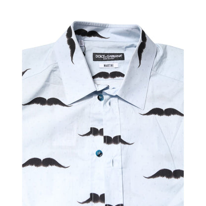 Dolce & Gabbana Light Blue Cotton MARTINI Formal Dress Shirt