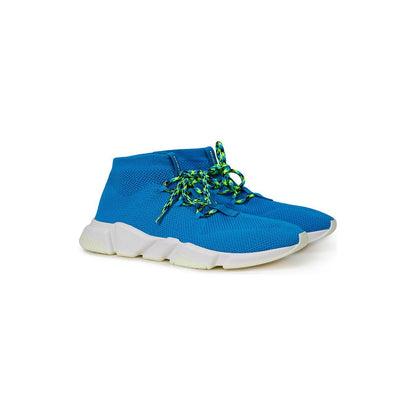 Balenciaga Blue Cotton Athletic Sneakers