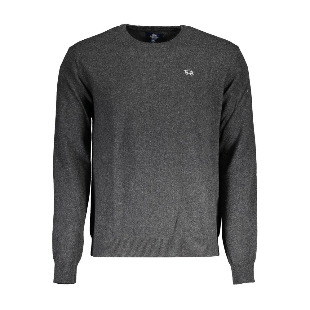 La Martina Grigio Wool Men Sweater