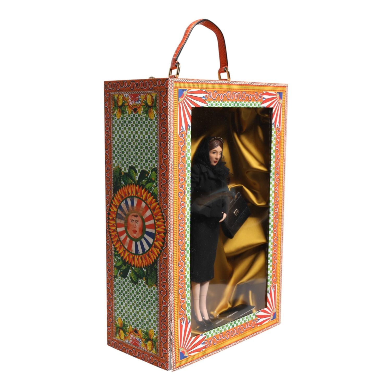 Dolce & Gabbana Black Dress Ceramic Porcelain Fashion Leather Sicily Dolls