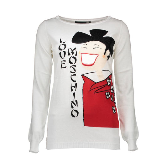 Love Moschino White Other Fibres Women Sweater