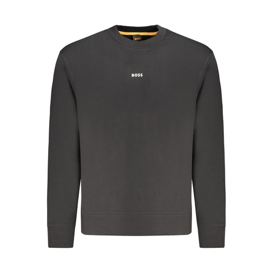 Hugo Boss Black Cotton Men Sweatshirt