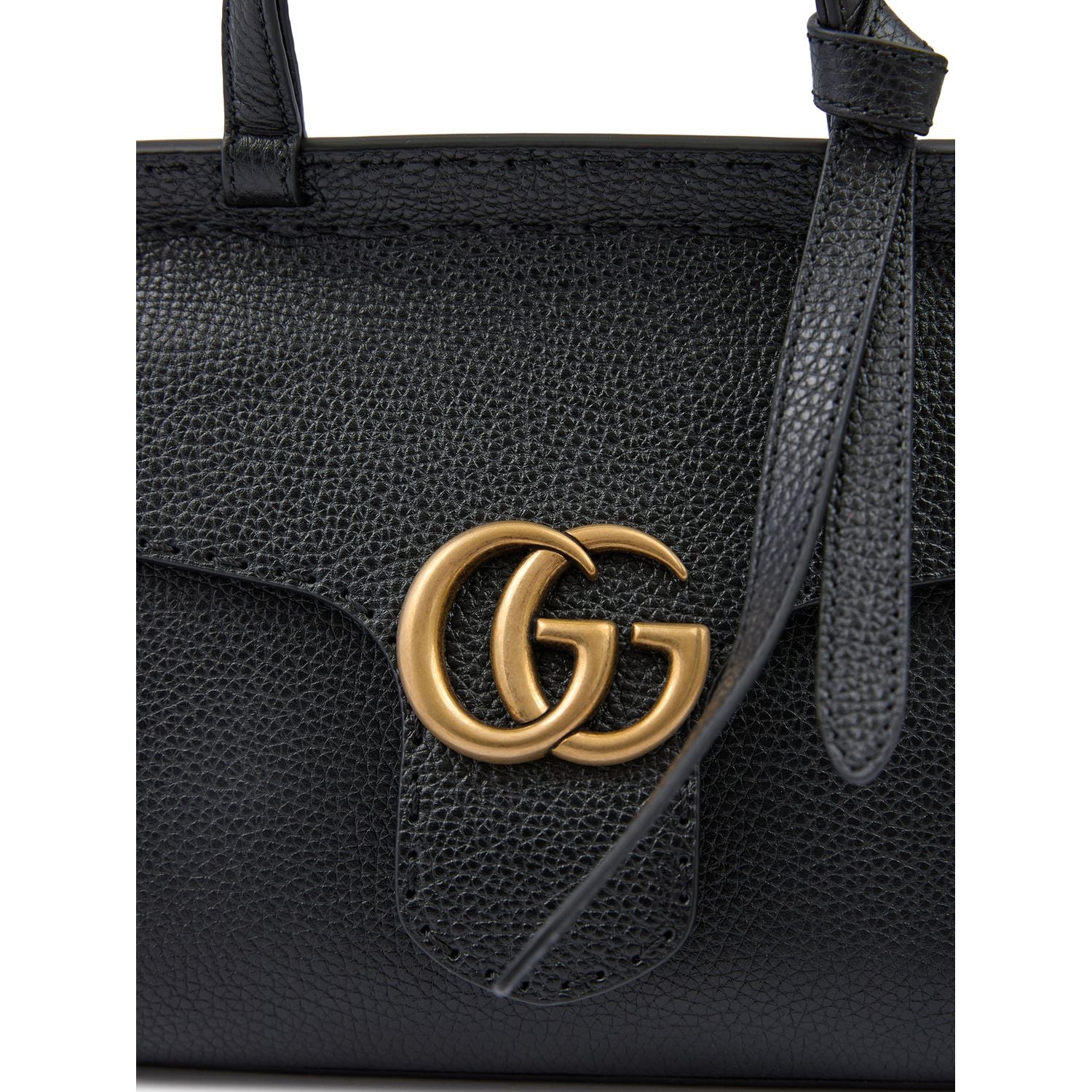 Gucci Black Leather GG Marmont Handbag