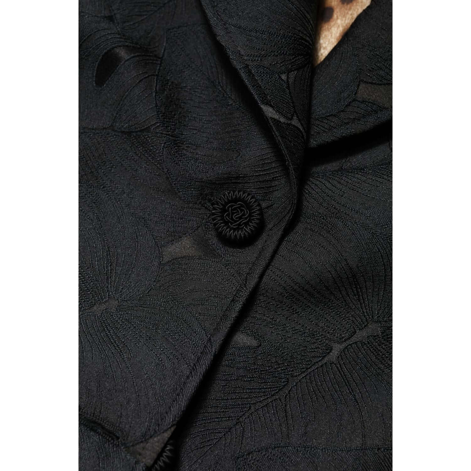 Dolce & Gabbana Black Single Breasted Trench Coat Jacket