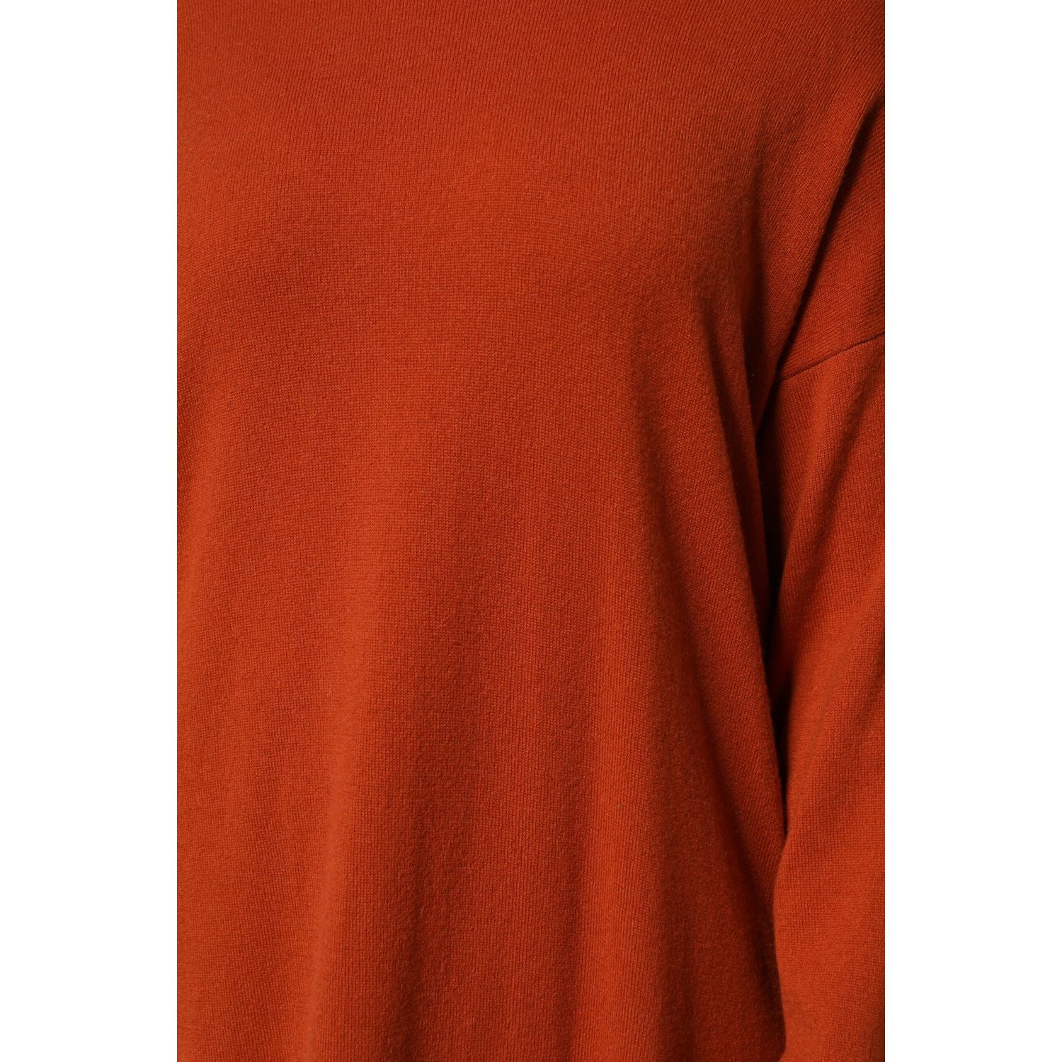 Alpha Studio Dark Orange Long Sleeves Turtleneck Sweater