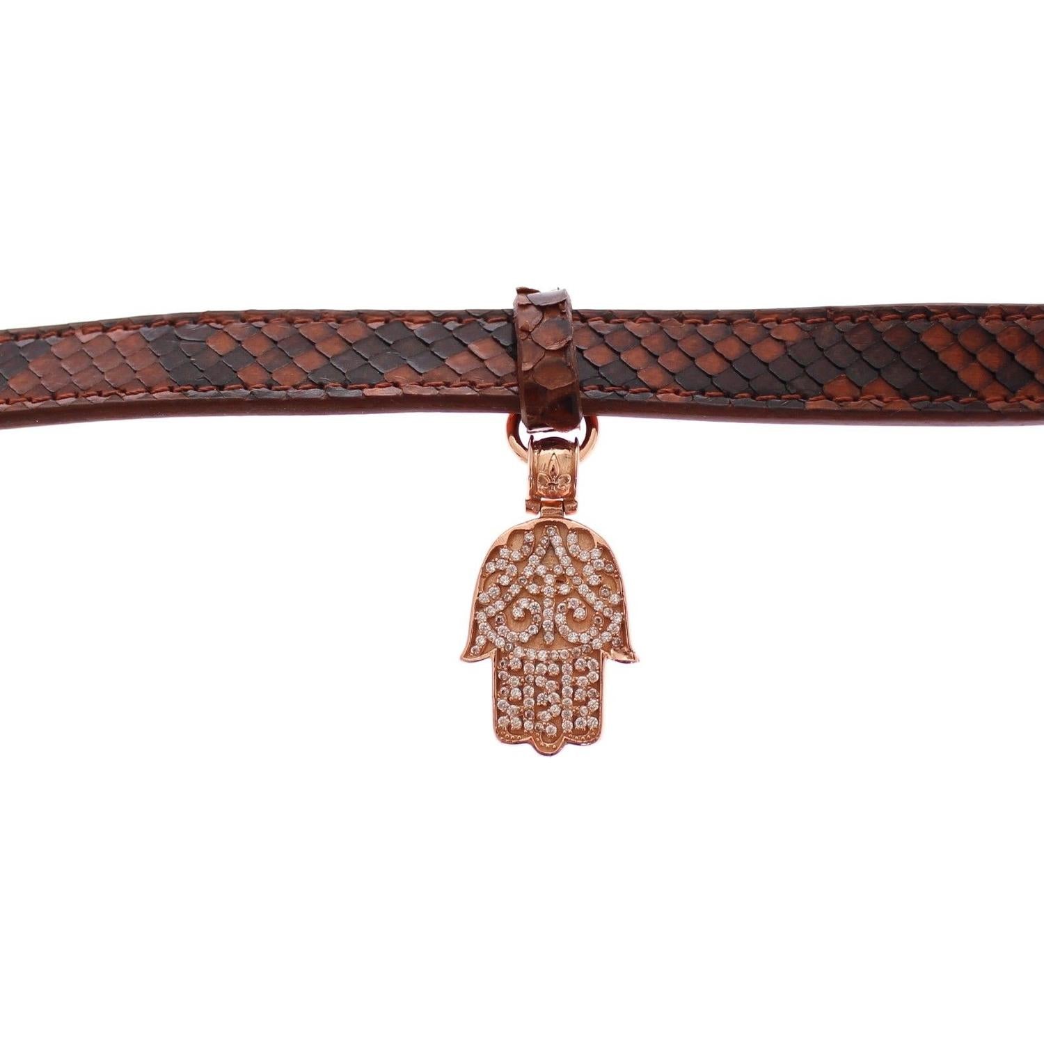 سوار نيالايا الأنيق المصنوع من جلد الثعبان والذهب