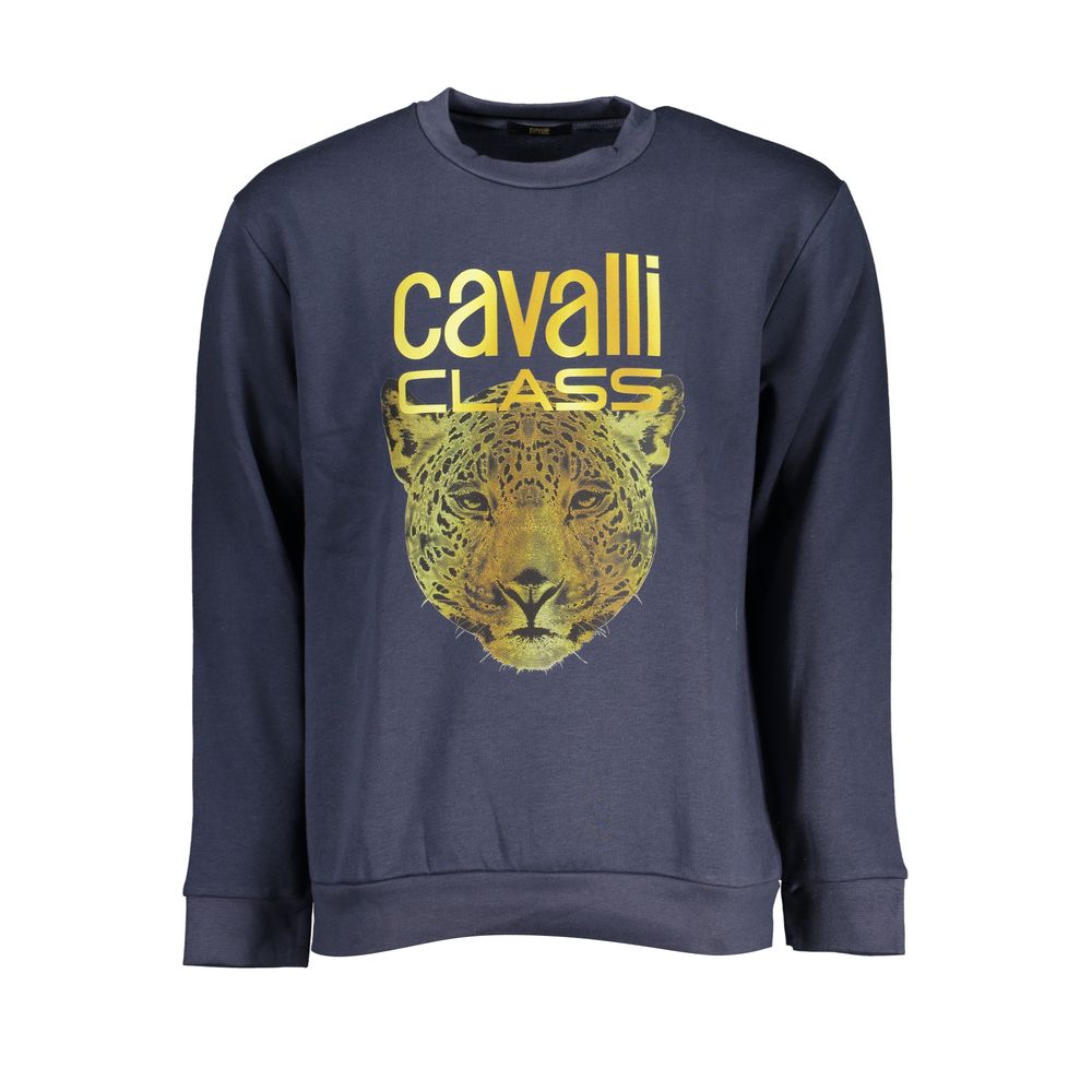 Cavalli Class Blue Polyester Men's Sweatshirt
