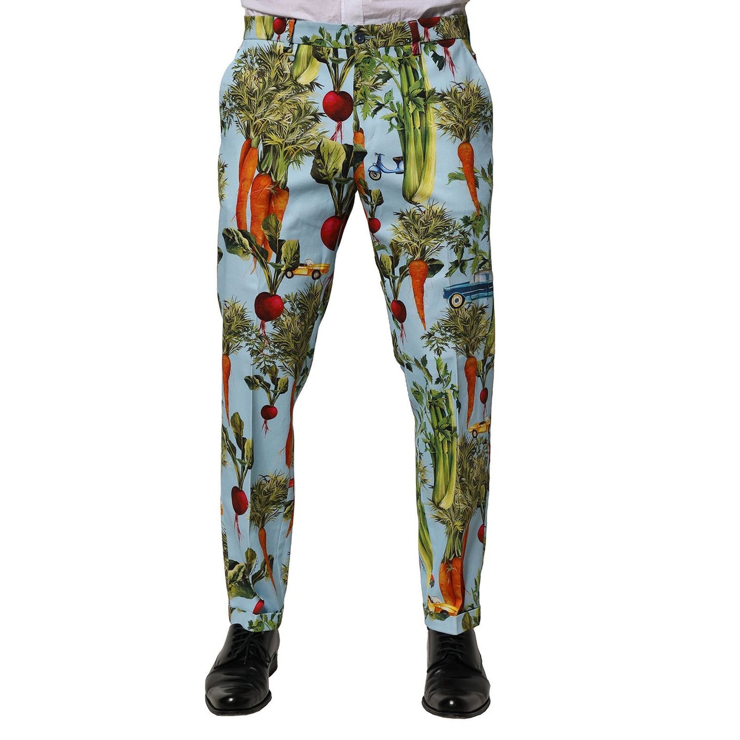 Dolce & Gabbana Multicolor Cotton Tapered Men Pants