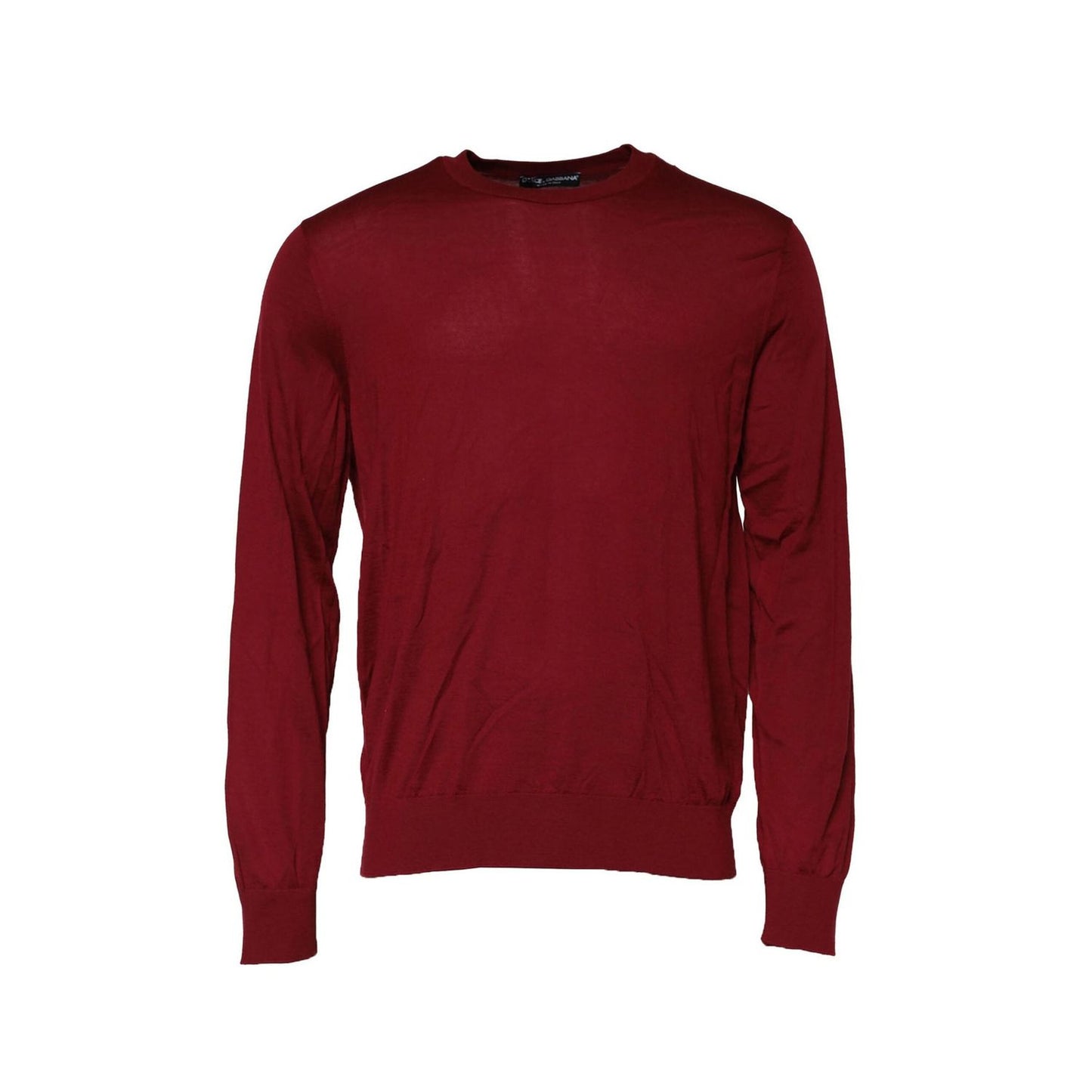 Dolce & Gabbana Maroon Cashmere Crew Neck Sweatshirt Sweater