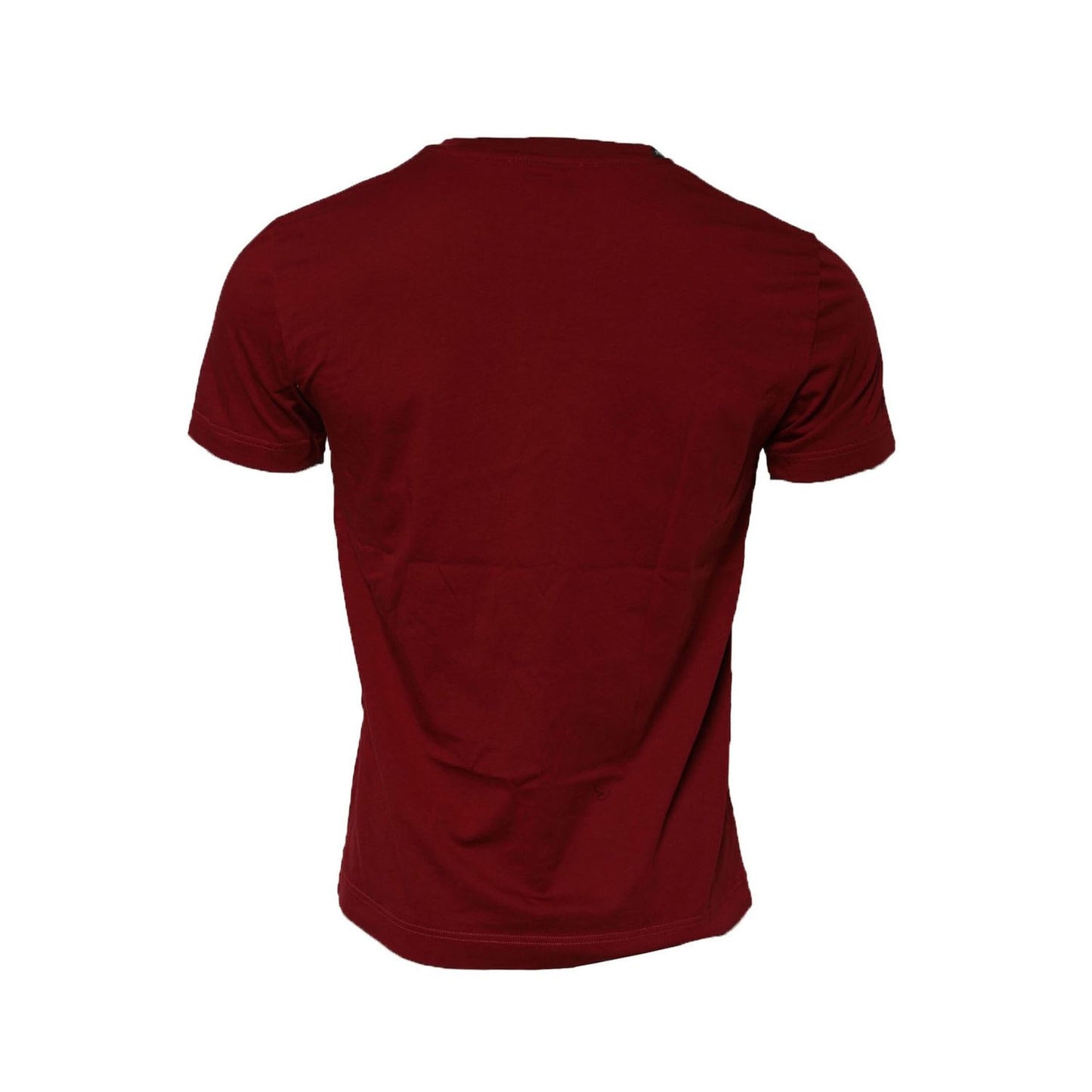 Dolce & Gabbana Dark Red Men Crew Neck Short Sleeve T-shirt
