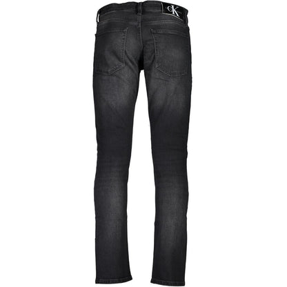 Calvin Klein Black Cotton Men's Slim-Fit Jeans