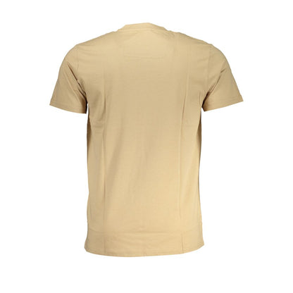 Cavalli Class Beige Cotton Men T-Shirt
