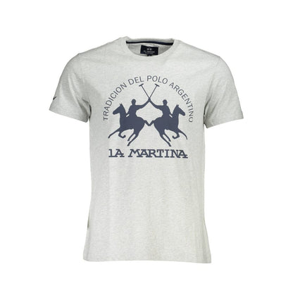 La Martina Grigio Cotton Men's T-Shirt