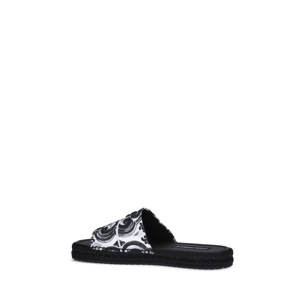 Dolce & Gabbana Black Cotton Espadrilles