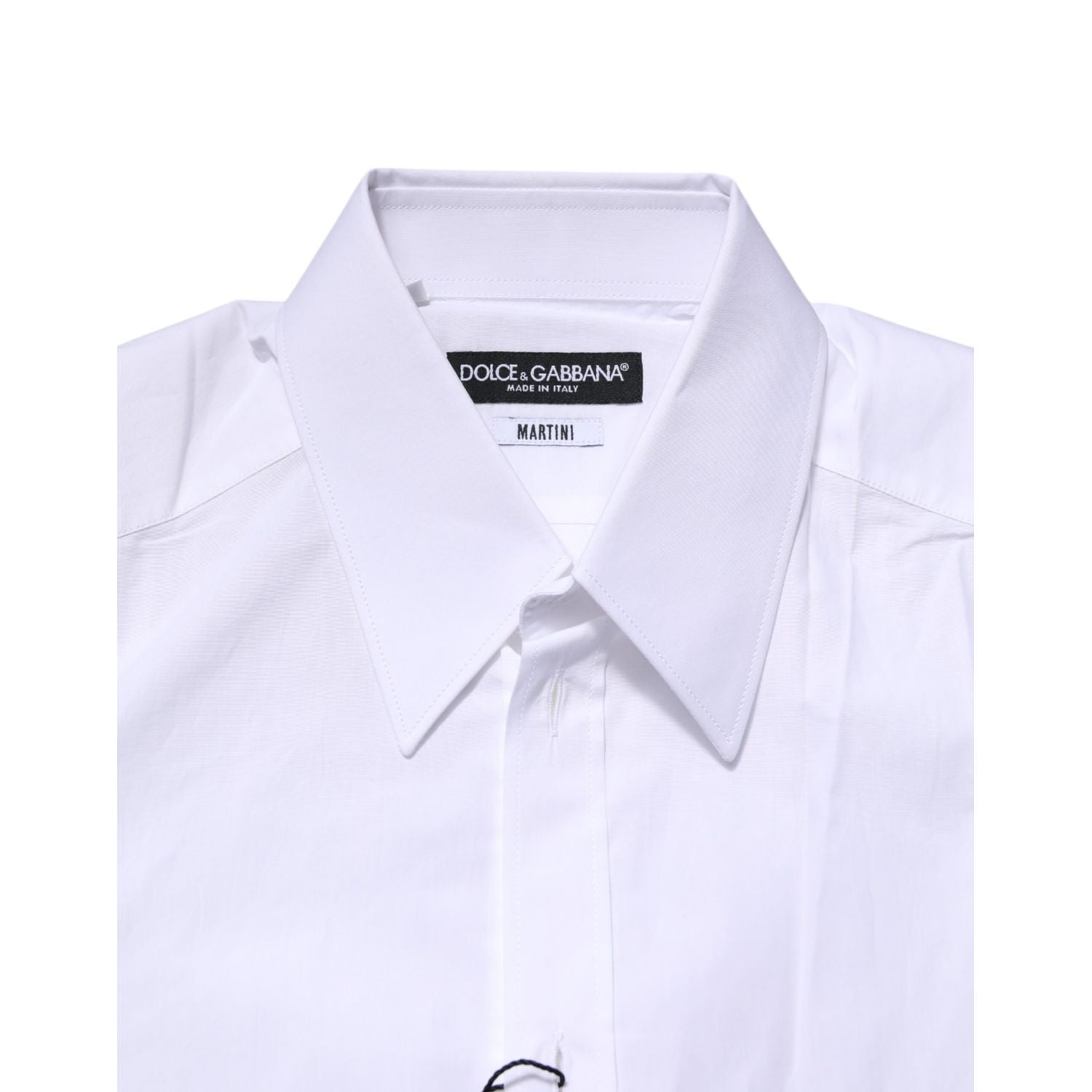 Dolce & Gabbana White MARTINI Long Sleeves Dress Formal Shirt