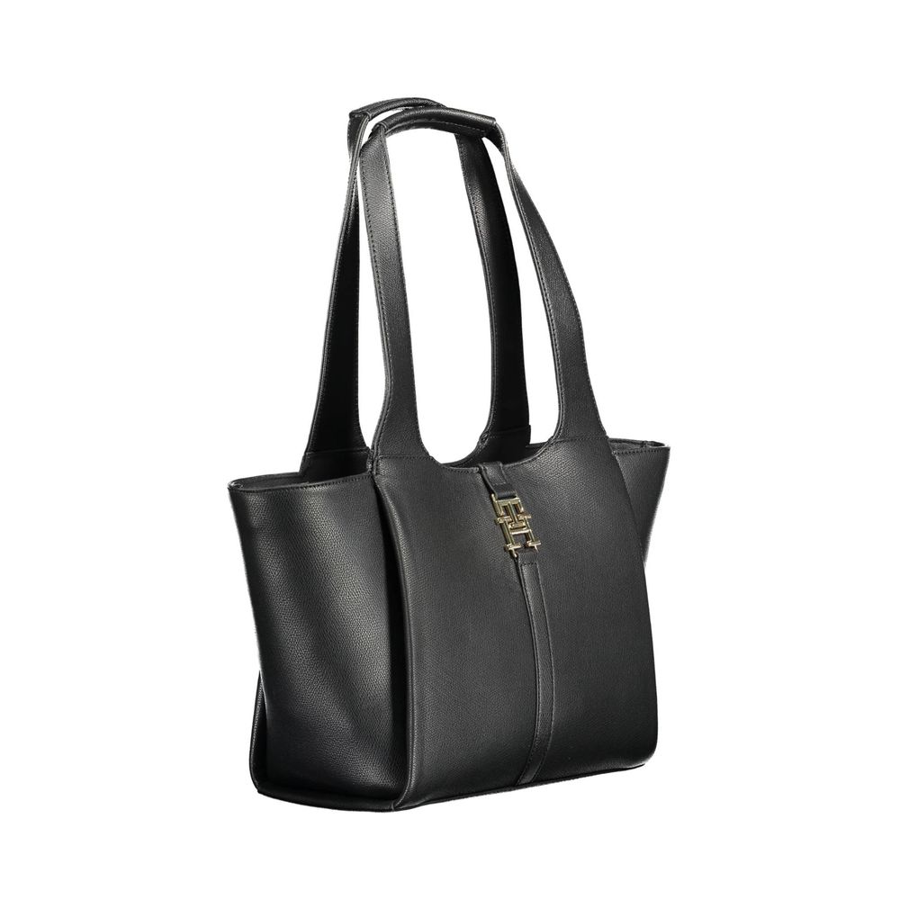 Tommy Hilfiger Black Polyurethane Women Handbag