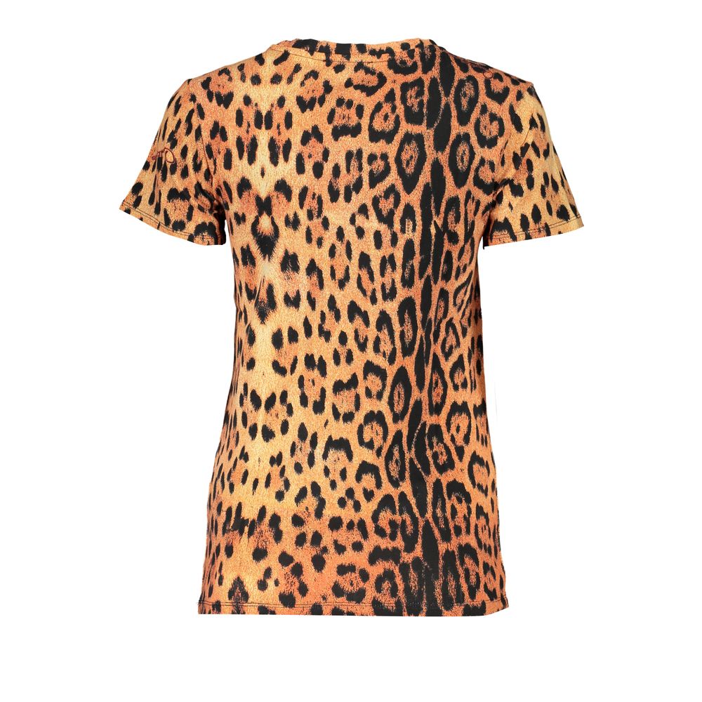 Cavalli Class Arancione Cotton Women T-Shirt