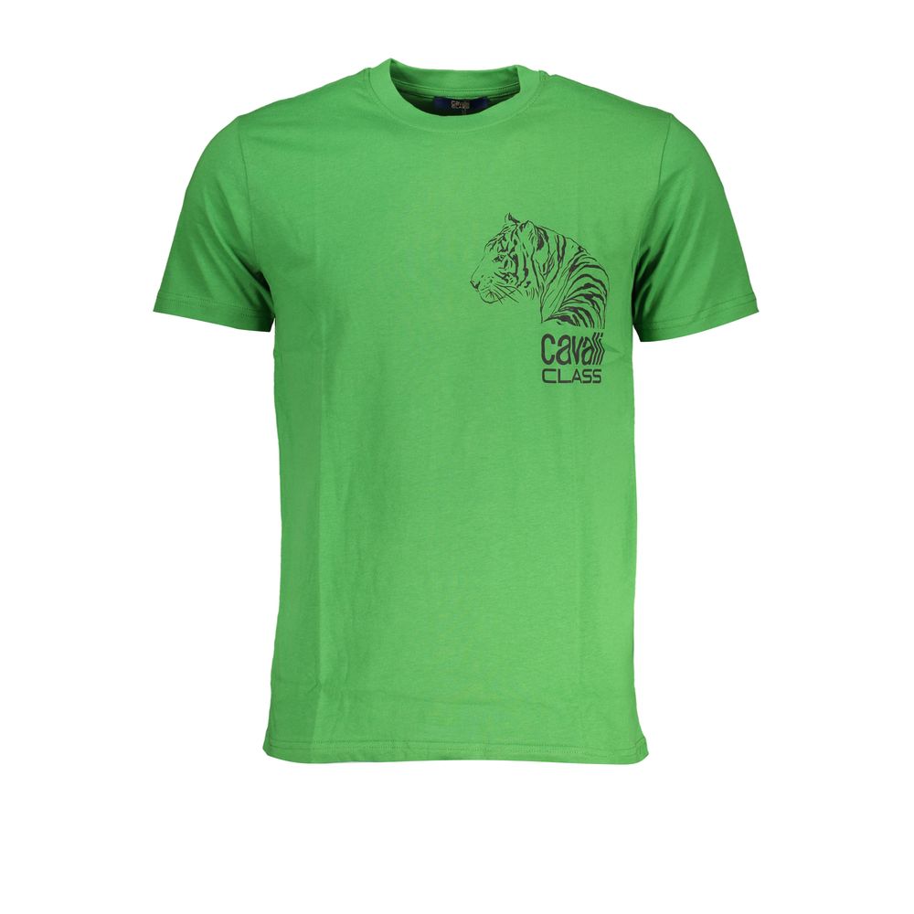 Cavalli Class Verde Cotton Men T-Shirt