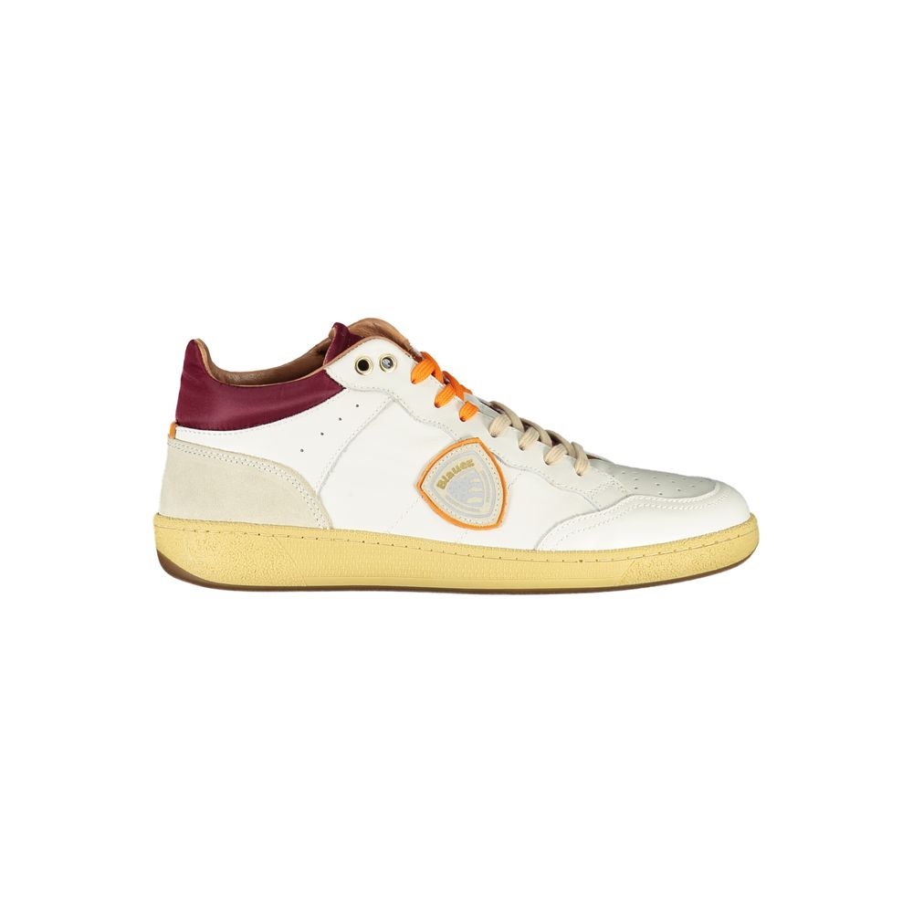 Blauer Bianco Leather Men Sneaker 1728,67403481248,Athletic - Sneakers - Shoes,Blauer,EU40/US7,EU41/US8,EU42/US9,EU45/US12,Men,New with tags,Shoes,Sneakers - Shoes,White