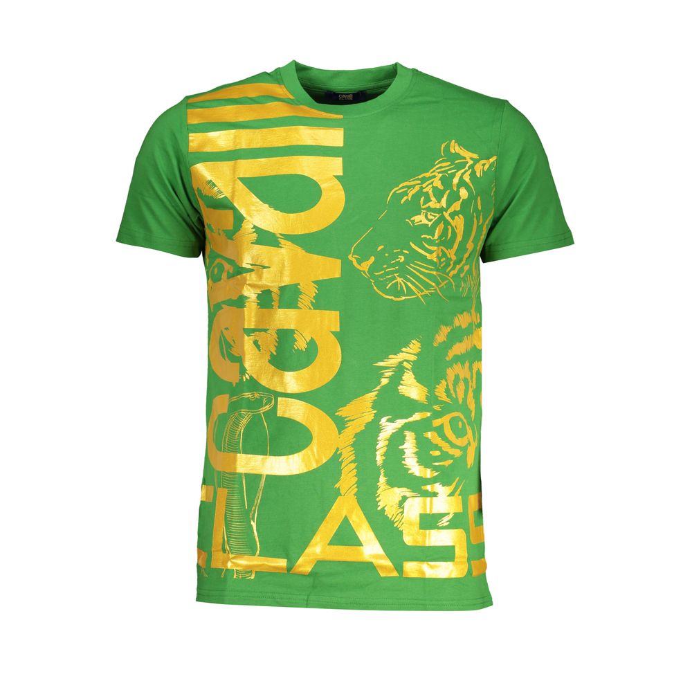 Cavalli Class Verde Cotton Men T-Shirt