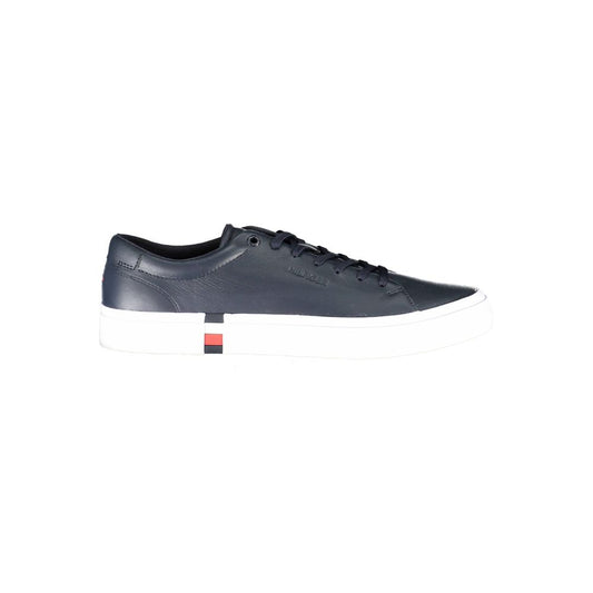 Tommy Hilfiger Blue Leather Men Sneaker 1728,67403481248,Blue,EU40/US7,EU41/US8,EU44/US11,EU45/US12,Low Tops - Sneakers - Shoes,Men,New with tags,Shoes,Sneakers - Shoes,Tommy Hilfiger