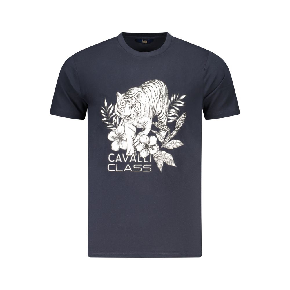 Cavalli Class Blue Cotton Men T-Shirt