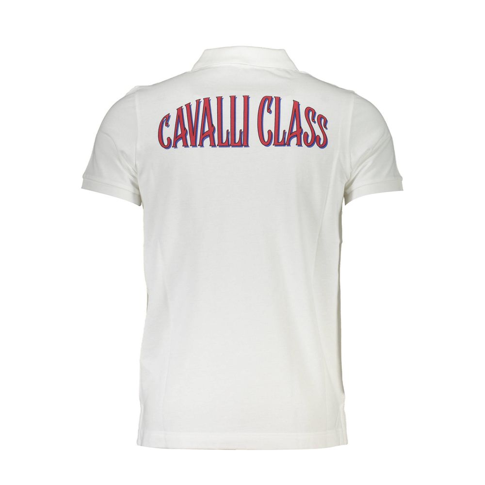 Cavalli Class Bianco Cotton Men Polo 1728,67403481248,Cavalli Class,Clothing,L,M,Men,New with tags,Polo Shirts - T-Shirts - Clothing,T-Shirts - Clothing,White,XL,XXL