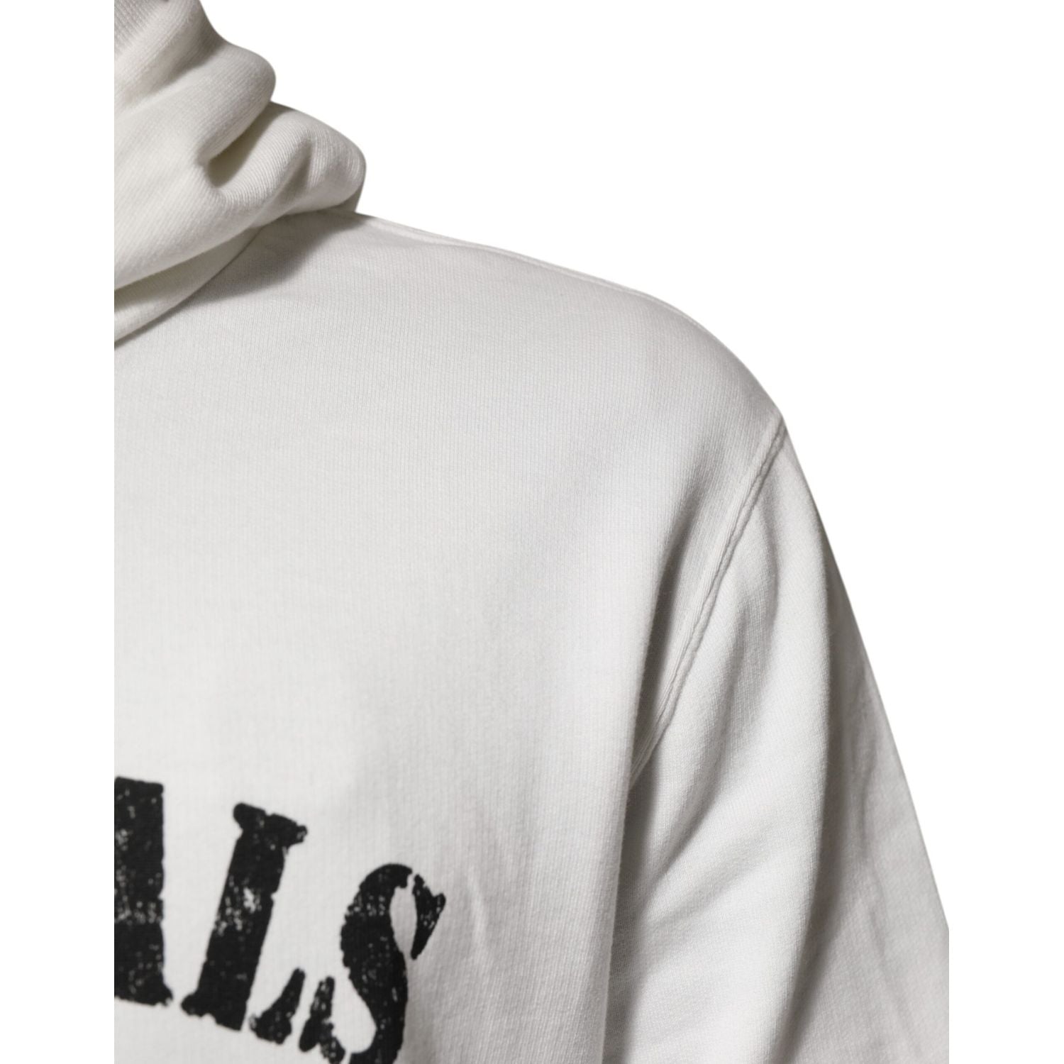 Dolce & Gabbana White Cotton DG ROYAL Print Hooded Sweater