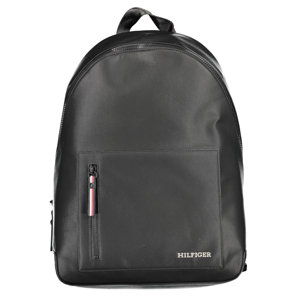 Tommy Hilfiger Black Polyurethane Men's Backpack